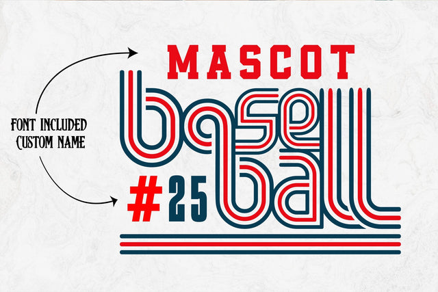 Retro Baseball Team Template, Baseball Svg, Baseball Mom Svg SVG DesignDestine 