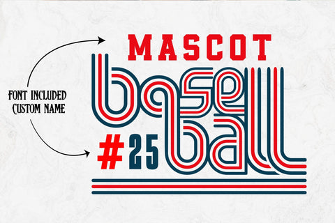 Retro Baseball Team Template, Baseball Svg, Baseball Mom Svg SVG DesignDestine 