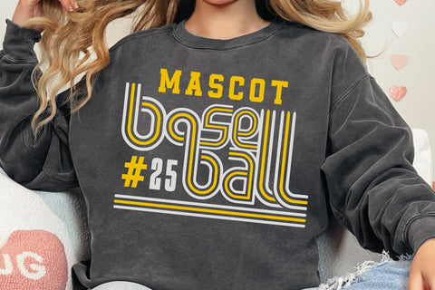 Retro Baseball Team Template, Baseball Svg, Baseball Mom Svg SVG DesignDestine 