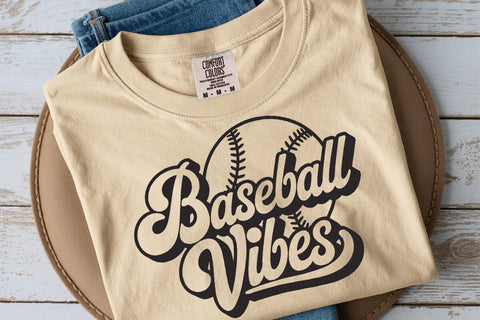 Retro Baseball Vibes SVG PNG: Game Day Shirt Design SVG DesignDestine 