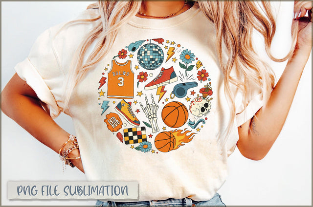 Retro Basketball PNG, Basketball Mom Shirt PNG Sublimation Shetara Begum 