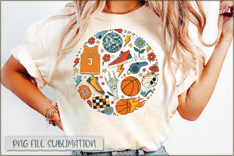 Retro Basketball PNG, Basketball Mom Shirt PNG Sublimation Shetara Begum 