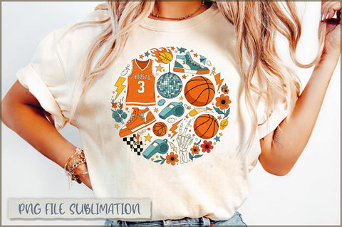 Retro Basketball PNG, Basketball Mom Shirt PNG Sublimation Shetara Begum 