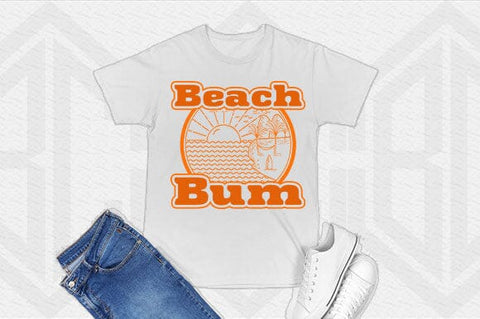 Retro Beach Bum SVG Summer Sunset Surf Cut File SVG BillahCrafts 