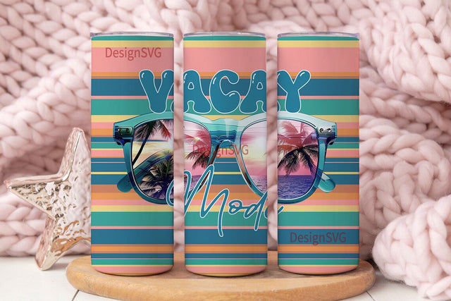 Retro Beach Sunglasses Vacay Mode, vacation 20 oz Skinny Tumbler Sublimation Design Digital Download PNG Instant DIGITAL ONLY, Tumbler Wrap Sublimation DesignSVG 