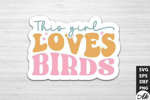 Retro Bird Stickers SVG Bundle SVG akazaddesign 