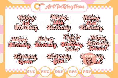 Retro Birthday Girl Svg, Birthday Svg, Happy Birthday Svg, Birthday Shirt Designs SVG Artinrhythm shop 