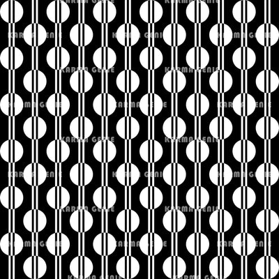 Retro Black And White 1960s Style Circles And Stripes Pattern Digital Paper Digital Pattern Karma Genie Graphics 