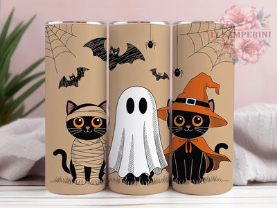 Retro Black Cat Pumpkin Halloween Tumbler, Pumpkin Gothic Cup, Halloween Autumn Wrap, 20Oz Sublimation Design, Vintage Cat Mug, Spooky Fall Drinkware, Gothic Halloween Tumbler Sublimation Li Zamperini 