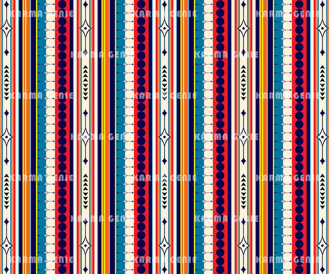 Retro Bohemian Style Colorful Vertical Striped Pattern Digital Paper Digital Pattern Karma Genie Graphics 