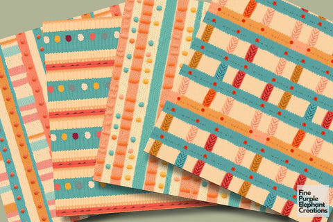 Retro Boho Knit Granny Square Crochet Digital Pattern Fine Purple Elephant Creations 