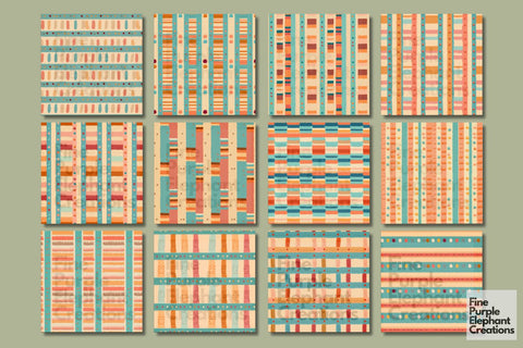 Retro Boho Knit Granny Square Crochet Digital Pattern Fine Purple Elephant Creations 