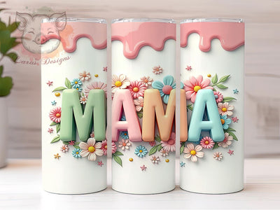 Retro Boho Tumbler, Mama Inflated Tumbler, Floral Mom Tumbler, 20oz Tumbler Wrap, Sublimation Design, Digital Download, Cricut Design, Silhouette Design, DIY Tumbler Sublimation Lara' s Designs 