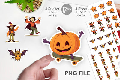 Retro Boo Bash Sticker Sublimation artnoy 