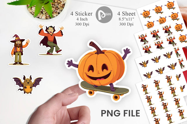 Retro Boo Bash Sticker Sublimation artnoy 