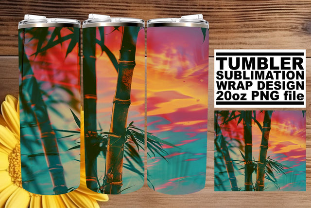 Retro Botanical Symphony: Sublimation 20oz Tumbler Wrap Sublimation afrosvg 