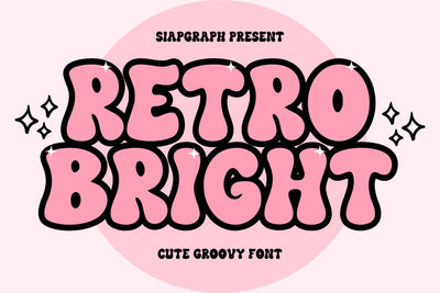 Retro Bright - Cute Groovy Font SVG Masyafi Studio 