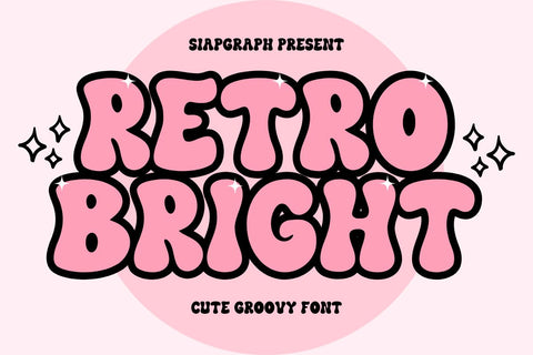 Retro Bright - Cute Groovy Font SVG Masyafi Studio 