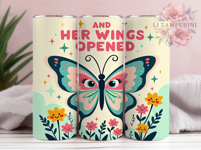 Retro Butterfly, Groovy Design, Tumbler PNG, Sublimation Design, 20oz Tumbler, Vintage Butterfly, Digital Download Sublimation Li Zamperini 