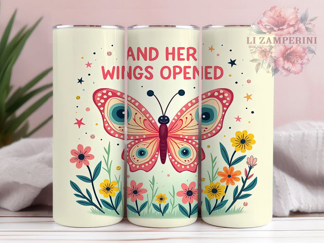 Retro Butterfly, Groovy Design, Tumbler PNG, Sublimation Design, 20oz Tumbler, Vintage Butterfly, Digital Download Sublimation Li Zamperini 