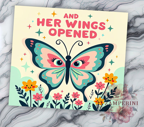 Retro Butterfly, Groovy Design, Tumbler PNG, Sublimation Design, 20oz Tumbler, Vintage Butterfly, Digital Download Sublimation Li Zamperini 