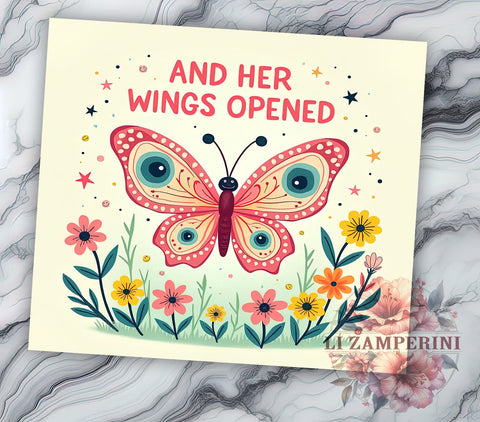 Retro Butterfly, Groovy Design, Tumbler PNG, Sublimation Design, 20oz Tumbler, Vintage Butterfly, Digital Download Sublimation Li Zamperini 