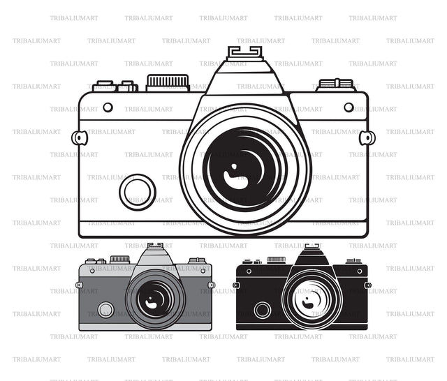 Retro camera SVG TribaliumArtSF 
