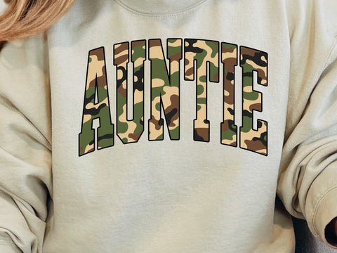 Retro Camo Auntie Coquette Design SVG DesignDestine 