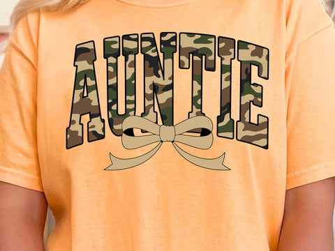 Retro Camo Auntie Coquette Design SVG DesignDestine 