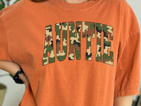 Retro Camo Auntie Coquette Design SVG DesignDestine 