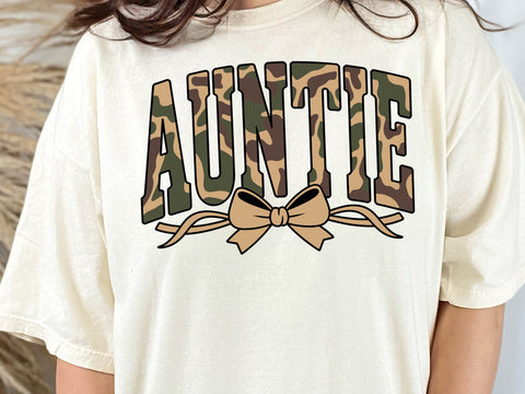 Retro Camo Auntie Coquette Design SVG DesignDestine 