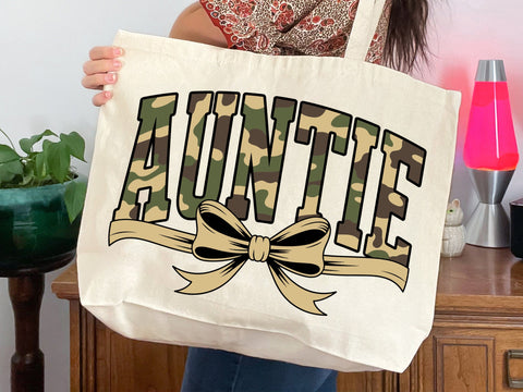 Retro Camo Auntie Coquette Design SVG DesignDestine 