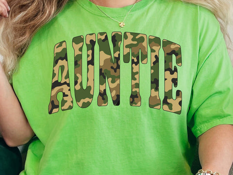 Retro Camo Auntie Coquette Design SVG DesignDestine 