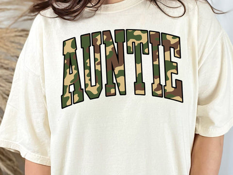 Retro Camo Auntie Design, Sublimation PNG SVG SVG DesignDestine 
