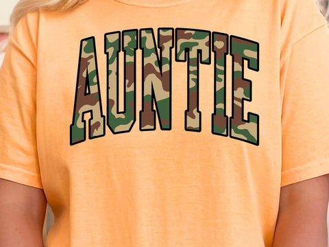 Retro Camo Auntie Design, Sublimation PNG SVG SVG DesignDestine 