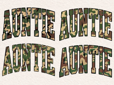 Retro Camo Auntie Design, Sublimation PNG SVG SVG DesignDestine 