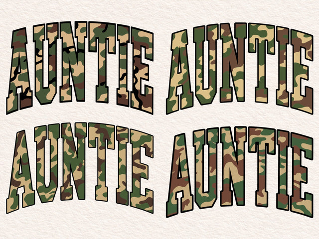 Retro Camo Auntie Design, Sublimation PNG SVG SVG DesignDestine 