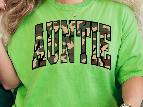 Retro Camo Auntie Design, Sublimation PNG SVG SVG DesignDestine 
