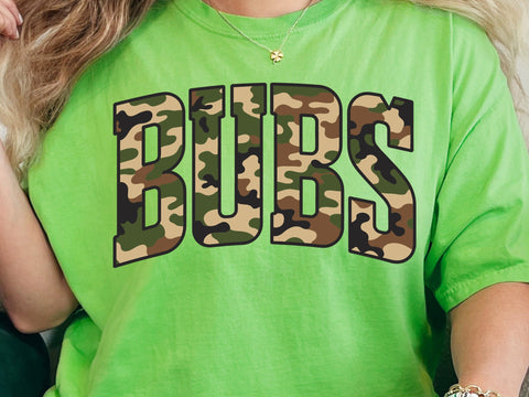 Retro Camo Bubs PNG SVG, Camouflage Bubs PNG, Camo Bubs Shirt, Boy Shirt, Old Camo Bubs, Vintage Camo Bubs Brother Sublimation Shirt Design SVG DesignDestine 