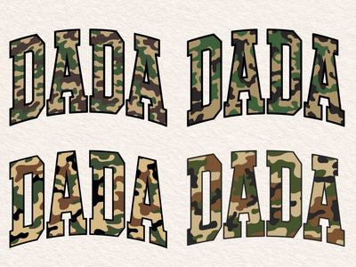 Retro Camo Dada Sublimation Design , Camouflage Dad , Old Camo Mama , Vintage Dada Fathers Day SVG DesignDestine 