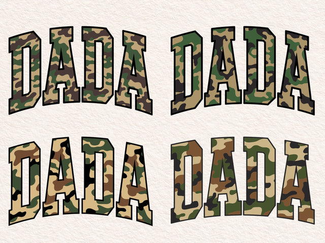 Retro Camo Dada Sublimation Design , Camouflage Dad , Old Camo Mama , Vintage Dada Fathers Day SVG DesignDestine 