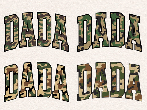 Retro Camo Dada Sublimation Design , Camouflage Dad , Old Camo Mama , Vintage Dada Fathers Day SVG DesignDestine 