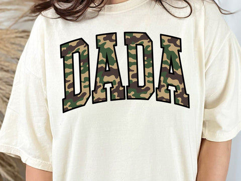 Retro Camo Dada Sublimation Design , Camouflage Dad , Old Camo Mama , Vintage Dada Fathers Day SVG DesignDestine 