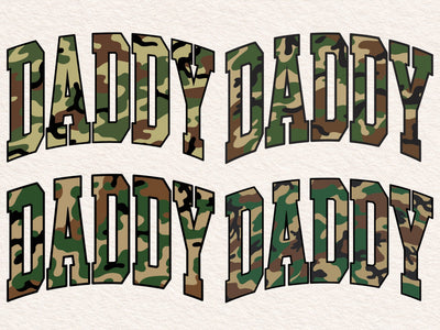 Retro Camo Daddy Design: Sublimation PNG SVG SVG DesignDestine 
