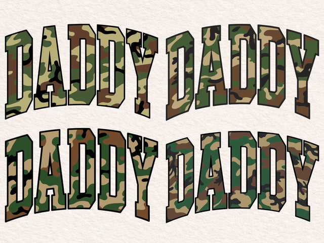 Retro Camo Daddy Design: Sublimation PNG SVG SVG DesignDestine 