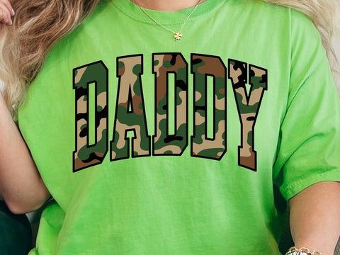 Retro Camo Daddy Design: Sublimation PNG SVG SVG DesignDestine 