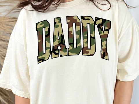 Retro Camo Daddy Design: Sublimation PNG SVG SVG DesignDestine 