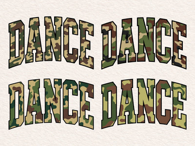 Retro Camo Dance Print SVG, PNG Files SVG DesignDestine 