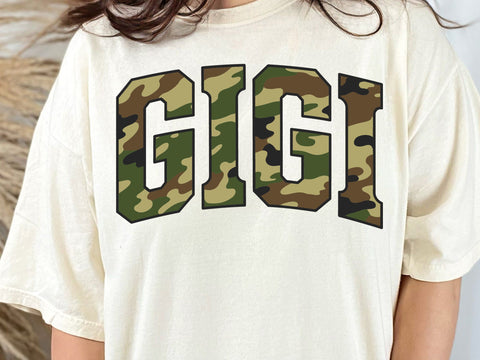 Retro Camo Gigi Design, Mothers Day Svg SVG DesignDestine 