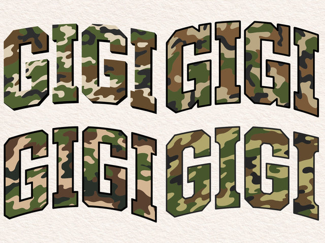 Retro Camo Gigi Design, Mothers Day Svg SVG DesignDestine 